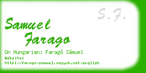 samuel farago business card